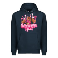 Navy galentine squad afro girl sneakers Premium Hoodie - RanaPortraitStore
