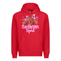 Red galentine squad afro girl sneakers Premium Hoodie - RanaPortraitStore