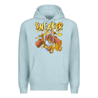 Blue Mist yellow sneaker girl afro woman Premium Hoodie - RanaPortraitStore