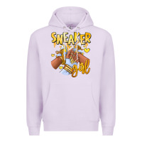 Lilac yellow sneaker girl afro woman Premium Hoodie - RanaPortraitStore