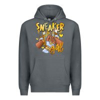 Rock yellow sneaker girl afro woman Premium Hoodie - RanaPortraitStore