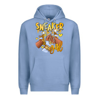 Colony Blue yellow sneaker girl afro woman Premium Hoodie - RanaPortraitStore