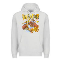 Dove Grey yellow sneaker girl afro woman Premium Hoodie - RanaPortraitStore