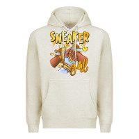 Oatmeal Heather yellow sneaker girl afro woman Premium Hoodie - RanaPortraitStore