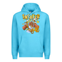 Ocean Blue yellow sneaker girl afro woman Premium Hoodie - RanaPortraitStore