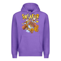 Purple yellow sneaker girl afro woman Premium Hoodie - RanaPortraitStore