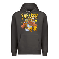 Smoke yellow sneaker girl afro woman Premium Hoodie - RanaPortraitStore