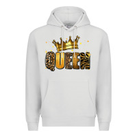Dove Grey queen glitter Premium Hoodie - RanaPortraitStore
