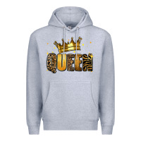 Heather Grey queen glitter Premium Hoodie - RanaPortraitStore