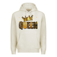 Oatmeal Heather queen glitter Premium Hoodie - RanaPortraitStore