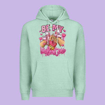 Premium Hoodie be my valentine light skinned girl sneakers