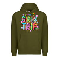 Army Green girls trip 2024 Premium Hoodie - RanaPortraitStore