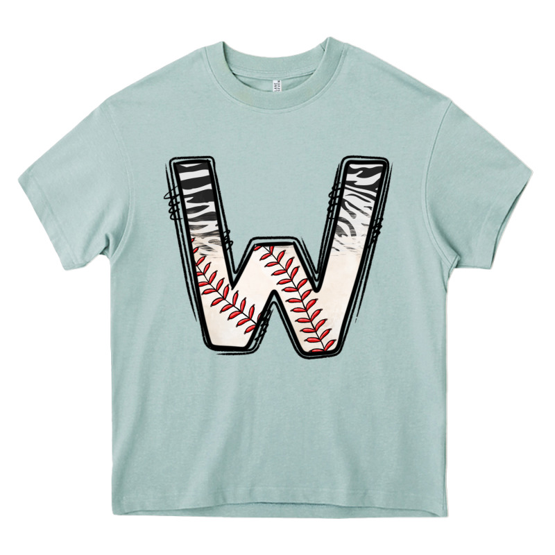Baseball Alphabet Heavy Core Tee by CowhideDigitalArt | Teevron