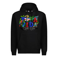 Black pura vida costa rica rana Premium Hoodie - RanaPortraitStore