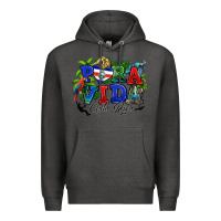 Charcoal Heather pura vida costa rica rana Premium Hoodie - RanaPortraitStore