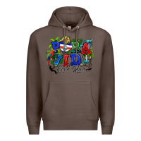 Coffee pura vida costa rica rana Premium Hoodie - RanaPortraitStore