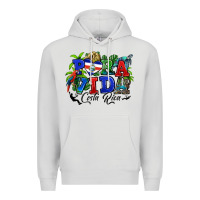 Dove Grey pura vida costa rica rana Premium Hoodie - RanaPortraitStore