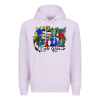 Lilac pura vida costa rica rana Premium Hoodie - RanaPortraitStore