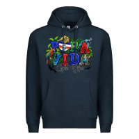 Navy pura vida costa rica rana Premium Hoodie - RanaPortraitStore