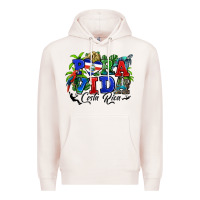 Pale Pink pura vida costa rica rana Premium Hoodie - RanaPortraitStore