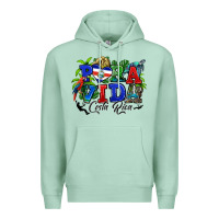 Seafoam pura vida costa rica rana Premium Hoodie - RanaPortraitStore