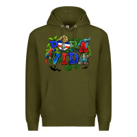 Army Green pura vida costa rica Premium Hoodie - RanaPortraitStore