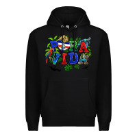 Black pura vida costa rica Premium Hoodie - RanaPortraitStore