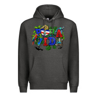 Charcoal Heather pura vida costa rica Premium Hoodie - RanaPortraitStore