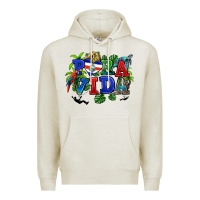 Oatmeal Heather pura vida costa rica Premium Hoodie - RanaPortraitStore