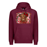 Burgundy be mine cow Premium Hoodie - RanaPortraitStore