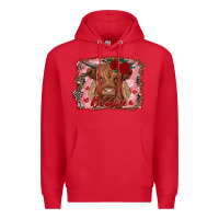 Red be mine cow Premium Hoodie - RanaPortraitStore
