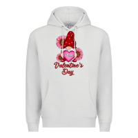 Dove Grey happy valentines day gnomes with sunflower Premium Hoodie - RanaPortraitStore