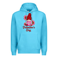 Ocean Blue happy valentines day gnomes with sunflower Premium Hoodie - RanaPortraitStore