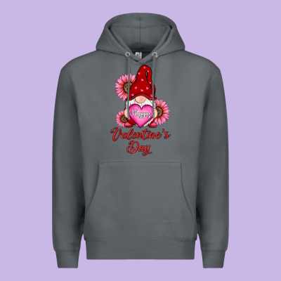 Premium Hoodie happy valentines day gnomes with sunflower