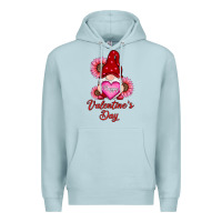 Blue Mist happy valentines day gnomes with sunflower Premium Hoodie - RanaPortraitStore
