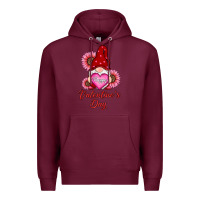 Burgundy happy valentines day gnomes with sunflower Premium Hoodie - RanaPortraitStore