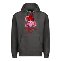 Charcoal Heather happy valentines day gnomes with sunflower Premium Hoodie - RanaPortraitStore