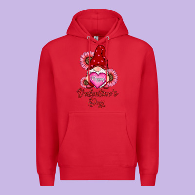 Premium Hoodie happy valentines day gnomes with sunflower