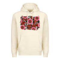 Sandshell valentines day sunflowers leopard cowhide backgrou Premium Hoodie - RanaPortraitStore
