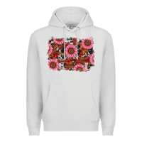 Dove Grey valentines day sunflowers leopard cowhide backgrou Premium Hoodie - RanaPortraitStore