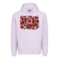 Lilac valentines day sunflowers leopard cowhide backgrou Premium Hoodie - RanaPortraitStore