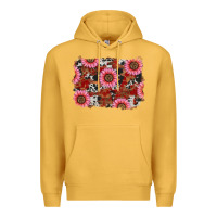 Mustard valentines day sunflowers leopard cowhide backgrou Premium Hoodie - RanaPortraitStore