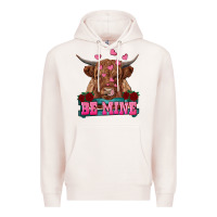 Pale Pink be mine cow Premium Hoodie - RanaPortraitStore