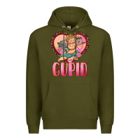 Army Green cupid heart Premium Hoodie - RanaPortraitStore