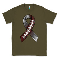 Army Green Gray Ribbon American Football Classic Tee - BundleAndBundleShop