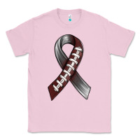 Bubblegum Pink Gray Ribbon American Football Classic Tee - BundleAndBundleShop