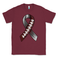 Burgundy Gray Ribbon American Football Classic Tee - BundleAndBundleShop