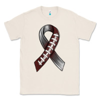 Natural Gray Ribbon American Football Classic Tee - BundleAndBundleShop