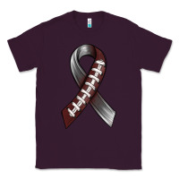 Plum Gray Ribbon American Football Classic Tee - BundleAndBundleShop