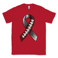 Red Gray Ribbon American Football Classic Tee - BundleAndBundleShop